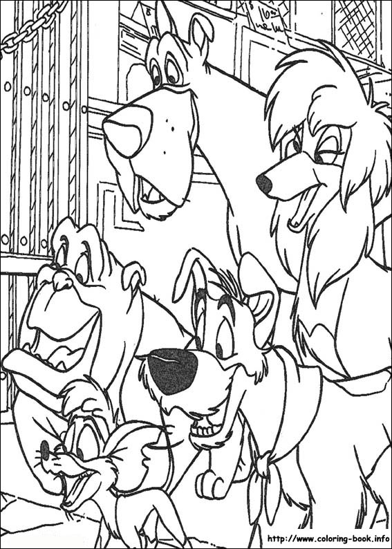 Oliver and Company coloring picture